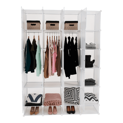 Dulap multifuncţional modular, alb, ZAFOD