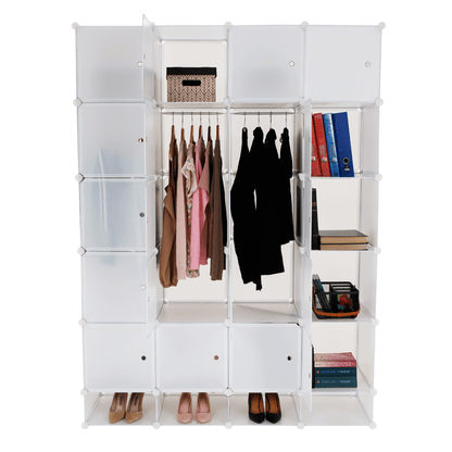 Dulap multifuncţional modular, alb, ZAFOD