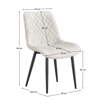 Scaun de dining, crem/negru, ZAINA TIP 1