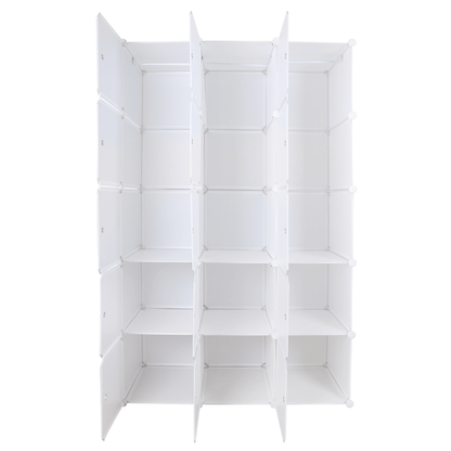 Dulap multifuncţional modular, alb, ZALVO