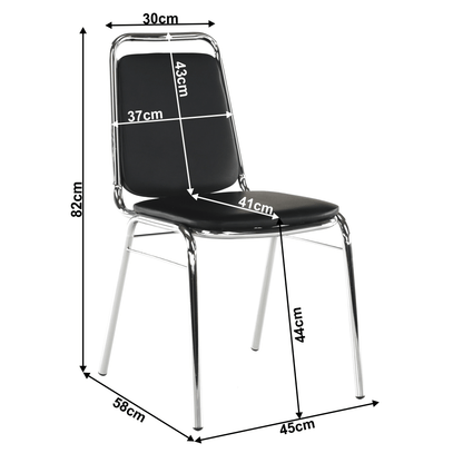 Scaun conferinţă, piele ecologică neagră, ZEKI