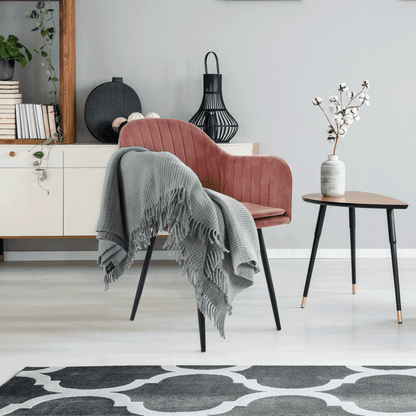 Fotoliu de design, catifea Velvet roz maroniu, ZIRKON