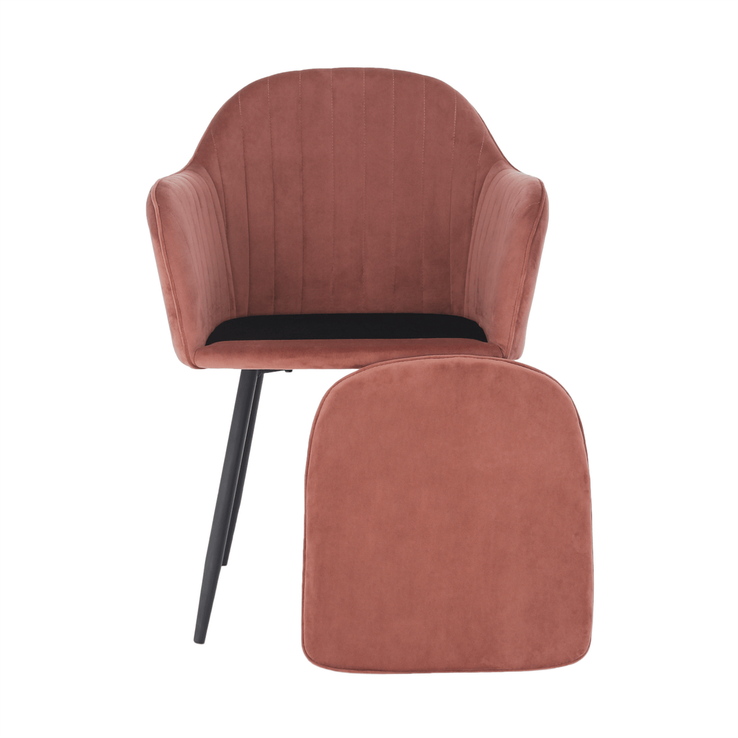 Fotoliu de design, catifea Velvet roz maroniu, ZIRKON