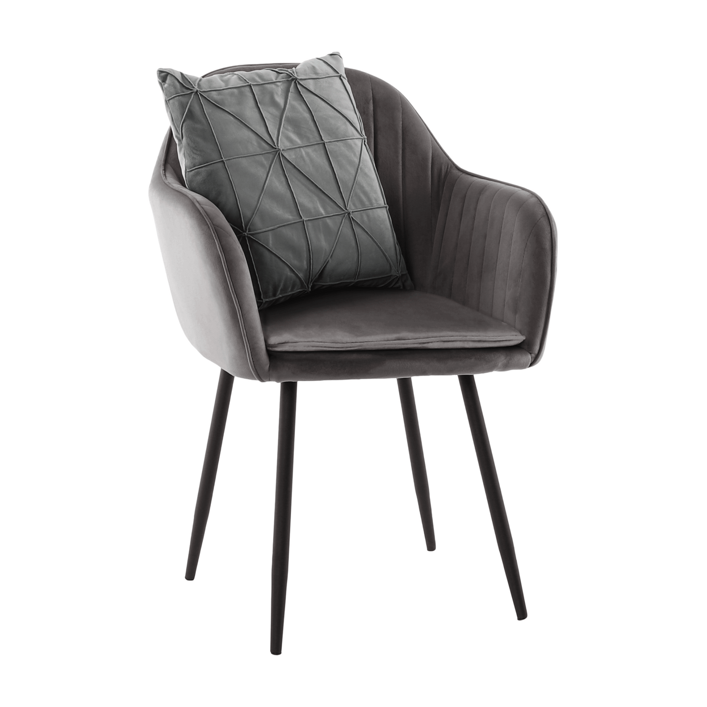 Fotoliu de design, ţesătură catifea gri, ZIRKON