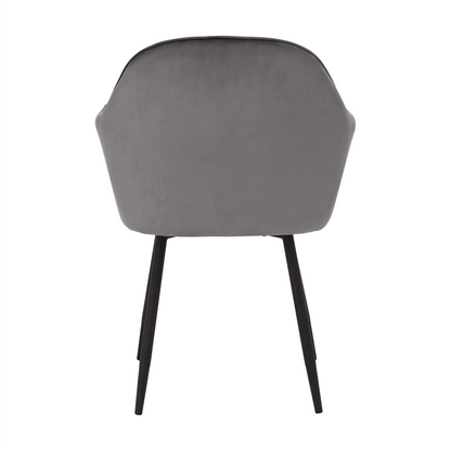 Fotoliu de design, ţesătură catifea gri, ZIRKON