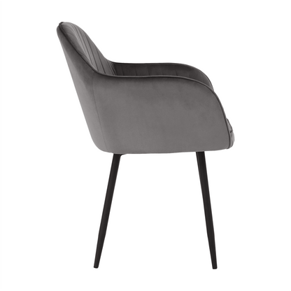 Fotoliu de design, ţesătură catifea gri, ZIRKON
