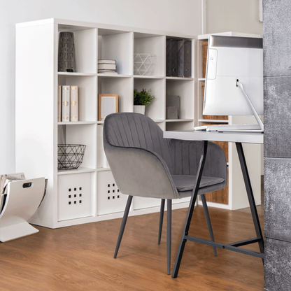Fotoliu de design, ţesătură catifea gri, ZIRKON
