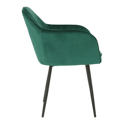 Fotoliu de design, catifea Velvet smarald, ZIRKON