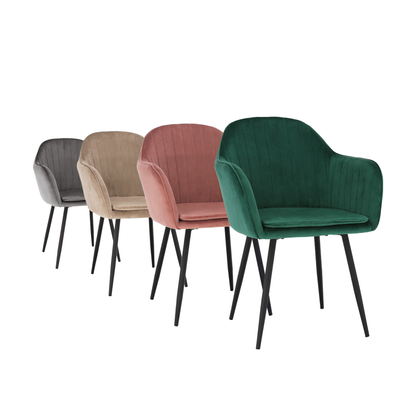 Fotoliu de design, catifea Velvet smarald, ZIRKON
