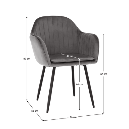 Fotoliu de design, ţesătură catifea gri, ZIRKON