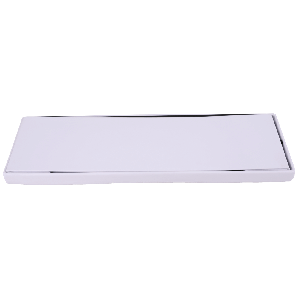 Taburet pliabil, piele eco alb, ZAMIRA