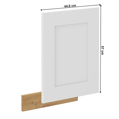 Uşă pentru maşină de spălat vase, albă/stejar artizan, LULA ZM 570x446