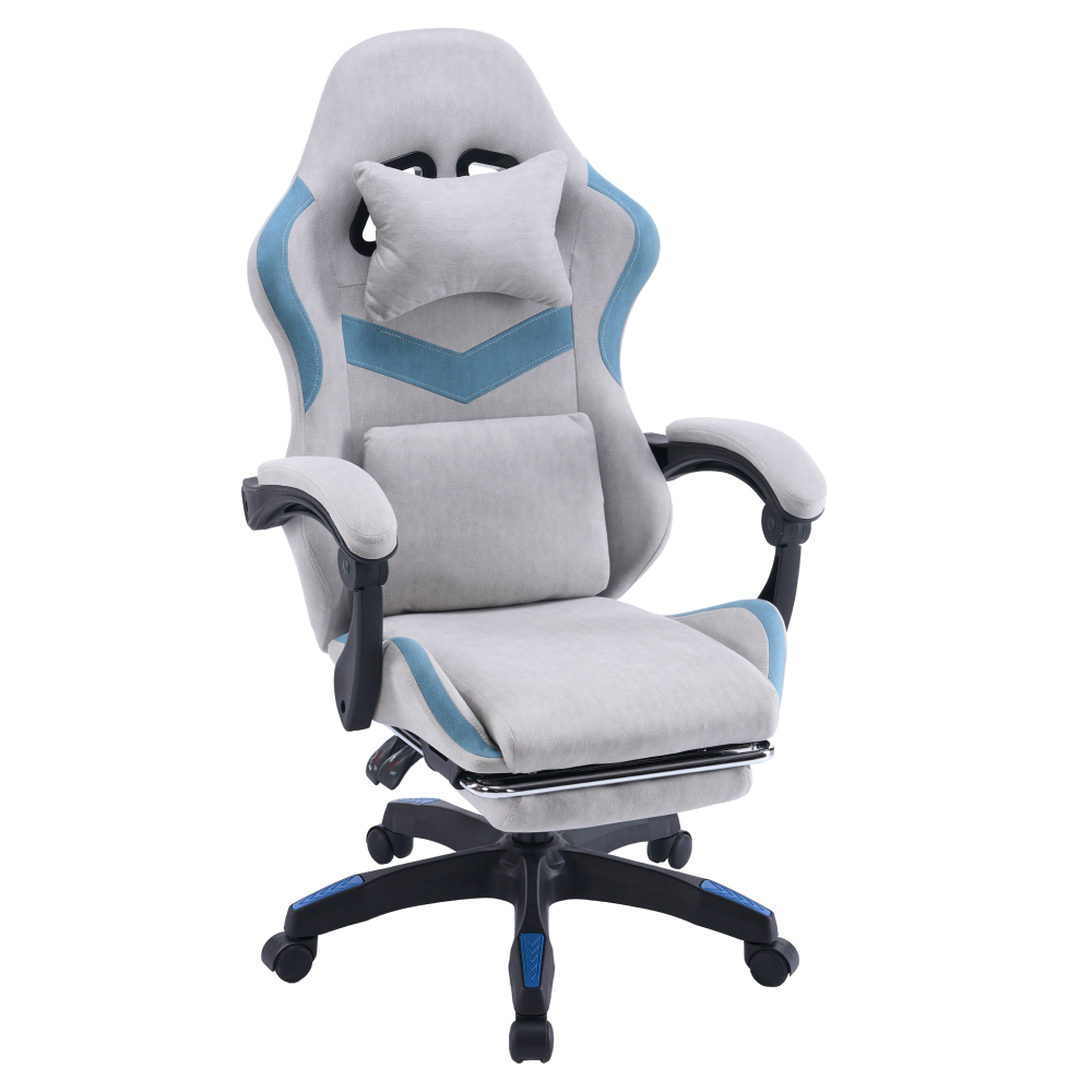 Scaun de birou/gaming, gri/albastru, ZODIA