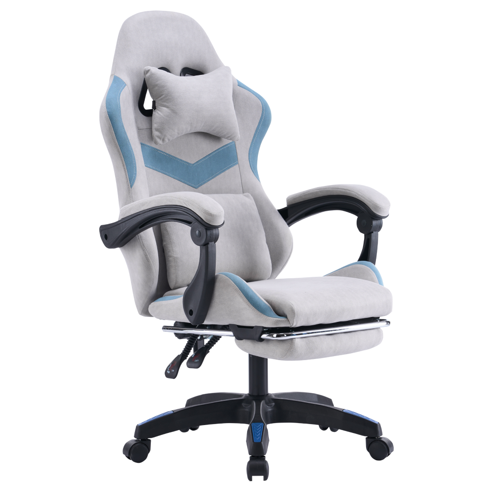 Scaun de birou/gaming, gri/albastru, ZODIA